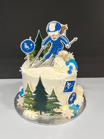 Gâteau thématique Imaginacake : Skieuse
