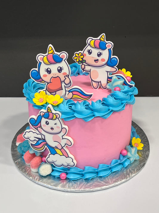 Gâteau thématique Imaginacake : Licornes joyeuses