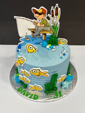 Gâteau thématique Imaginacake : Le pêcheur