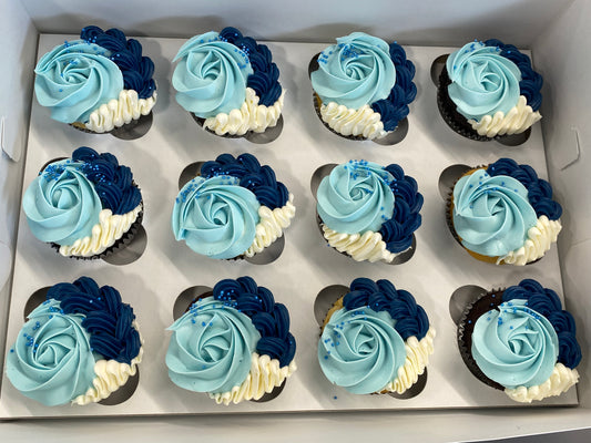 Les rosettes: Marine bleu et blanc