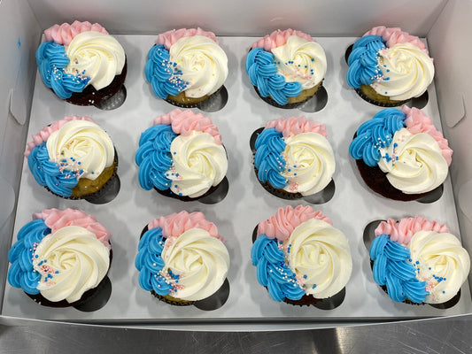 Les rosettes: Rose bleu et blanc