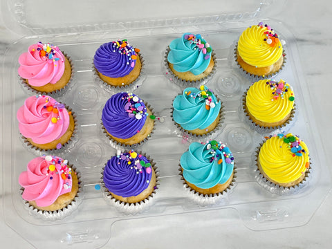 12 Minis cupcakes de Pâques: sprinkles