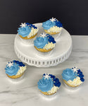 Noël 2022: Cupcakes enchantés (bleu)
