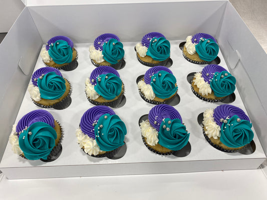 Les rosettes: Turquoise et mauve